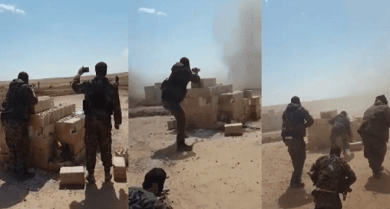 بالفيديو.. لحظة تفجير الدواعش لأنفسهم بعد اقترابهم من قوات سوريا الديمقراطية 