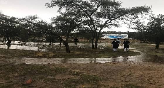 أمطار غزيرة على مركز الواديين