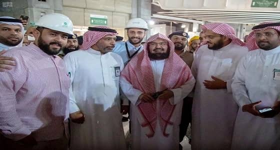 السديس يفتتح باب الملك عبدالعزيز تسهيلا على ضيوف الرحمن في موسم الحج