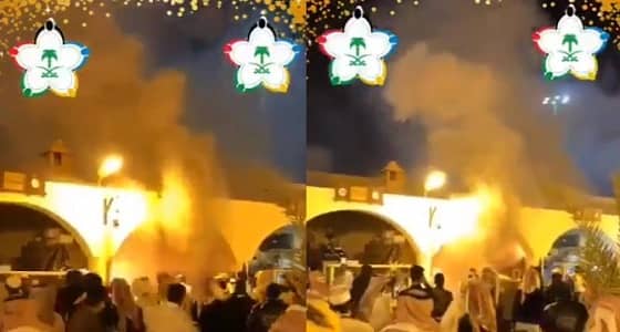 بالفيديو.. اندلاع حريق في جناج المدينة المنورة بـ " الجنادرية 33 "