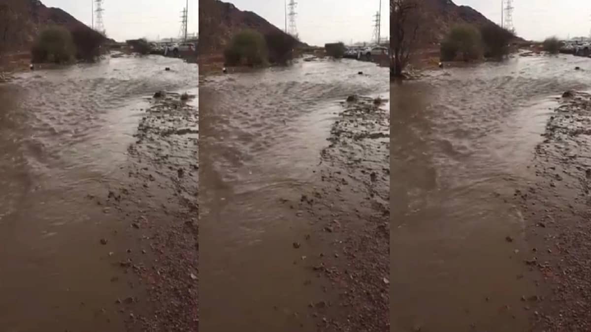 شاهد.. سيول الصناعية جنوب المدينة المنورة