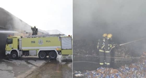 مدني الرياض يسيطر على حريق مستودعين بالدار البيضاء