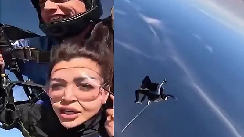 رهف القحطاني تخوض تجربة السقوط الحر بمساعدة مختص وتواجه هجومًا قويًا .. فيديو