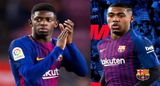مالكوم يطيح بـ " ديمبلي " من صفوف برشلونة