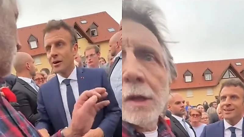 فرنسي لماكرون : انت أسوأ رئيس في تاريخ فرنسا والأخير يعلق بابتسامة .. فيديو