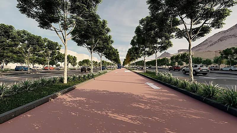 بدء تنفيذ مسار خاص للحافلات السريعة BRT في ⁧‫المدينة المنورة .. صور