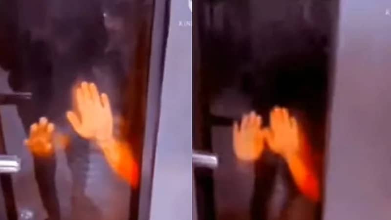 شاهد.. طفل يستغيث من داخل "فرن"!