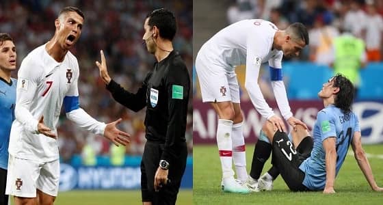 بالصور.. " رونالدو " يثير الجدل بردود أفعاله المتناقضة