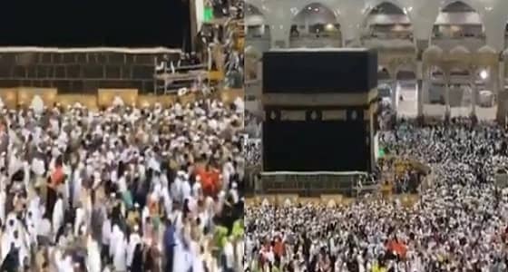 بالفيديو.. رفع الجزء السفلي من كسوة الكعبة المشرفة قبل بدء موسم الحج