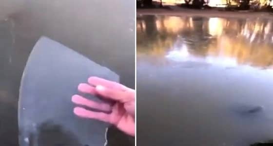 فيديو مذهل لتجمد المياه في أودية «شفا الطائف»