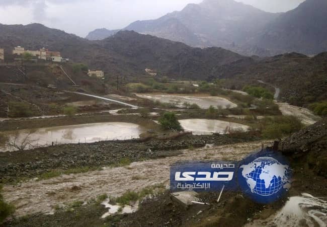 أمطار غزيرة على منطقة الباحة