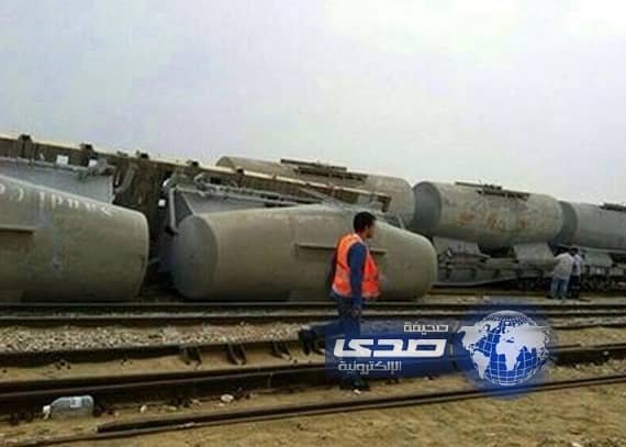 انقلاب عربات قطار الدمام في بقيق 