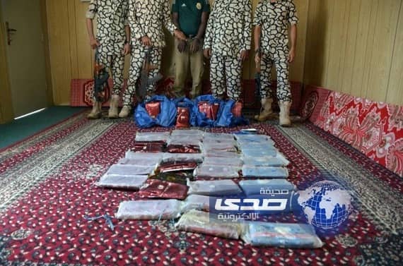 مجاهدين جازان تضبط 80 بلاطة حشيش بعد تبادل اطلاق النار مع مهربين