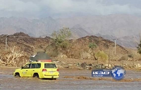 فرق الدفاع المدني تستخرج شاب من مستنقع مائي بالمدينة