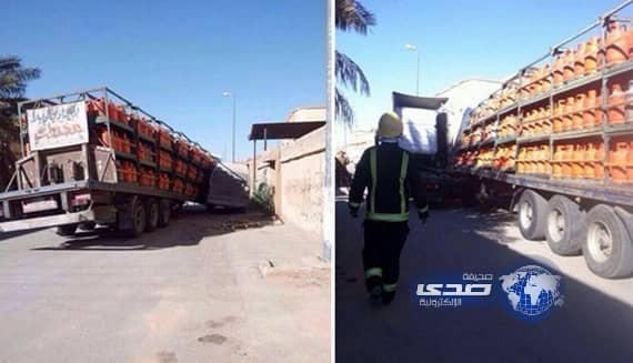 انحراف شاحنة غاز برفحاء