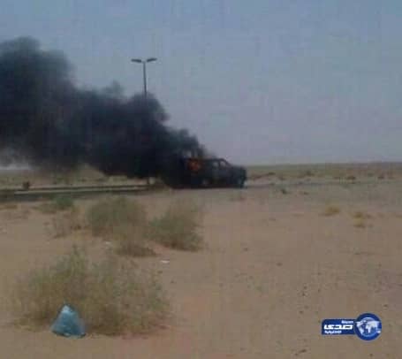 احتراق سياره تقل معلمات على طريق عفيف‎