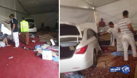  "هواندي سوناتا" تقتحم مخيم لأحدى القطاعات العسكرية بمكة المكرمة (صور)