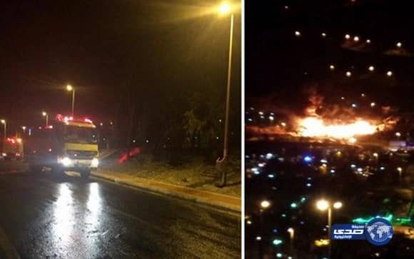 اندلاع حريق ضخم  "بمنتزة غابة رغدان" (تحديث)