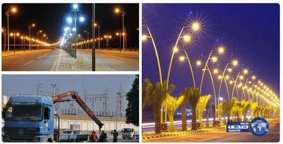 6836 عمود إنارة في مشاريع أمانة الأحساء بالأحياء والطرق