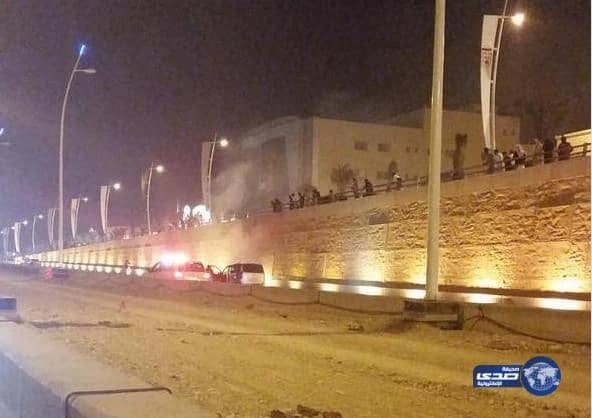  احتراق سيارة يعطل حركة السير على طريق الملك عبدالله