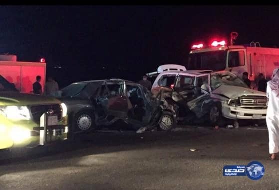 حادث مروري جنوب الطائف يودي بحياة ٦ أشخاص