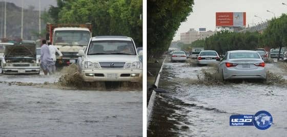 هطول أمطار على محافظة الطائف