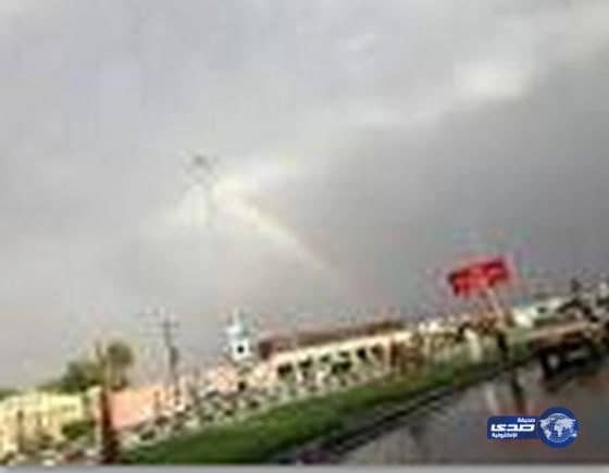 هطول الامطار على "محافظة ٲضم" زادها جمالاً‎