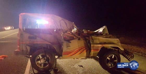 الإبل السائبه تسبب في حادث مروري على طريق نعمي تبوك‎