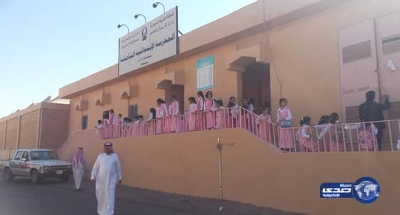 للمره الثانيه خلال 48 حريق المدرسة الثامنه بالقريات‎