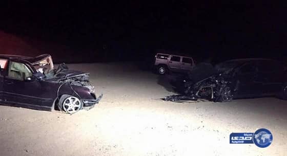 مصرع وإصابة ثلاثة أشخاص في حادث على طريق تبوك-حقل