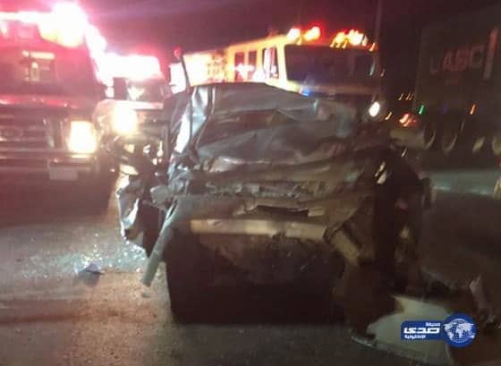 وفاة وثلاث اصابات في حادث بالثمامة