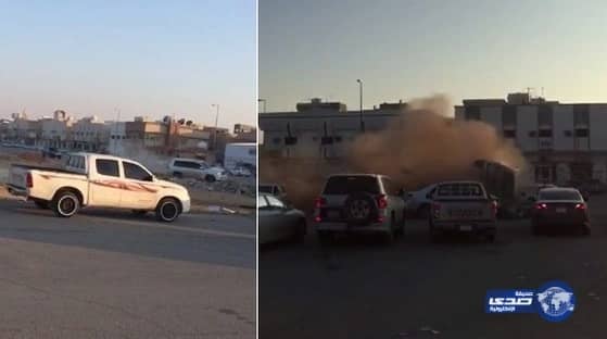 بالفيديو .. انقلاب "جيب" أثناء ممارسة التفحيط