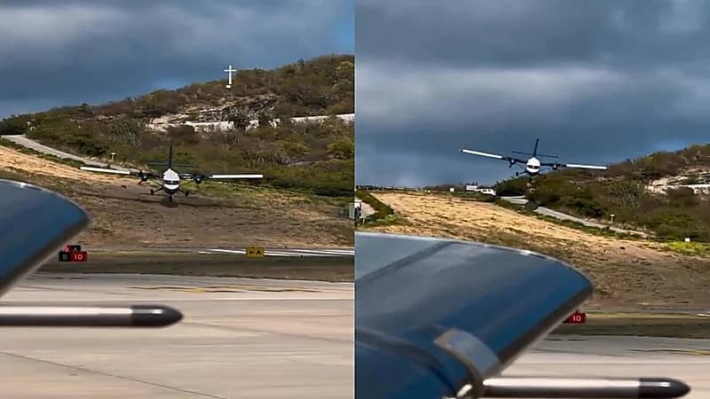 لحظة هبوط طائرة في أخطر مطارات العالم.. فيديو