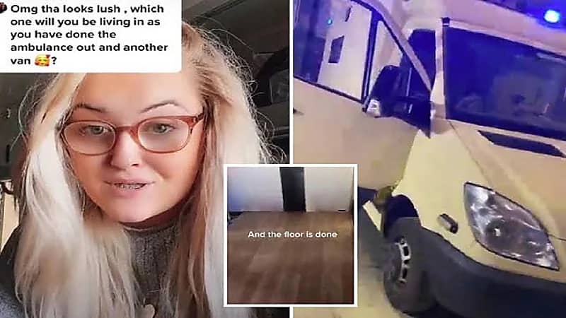 زوجان يحولان سيارة الإسعاف إلى كرفان للعيش فيه