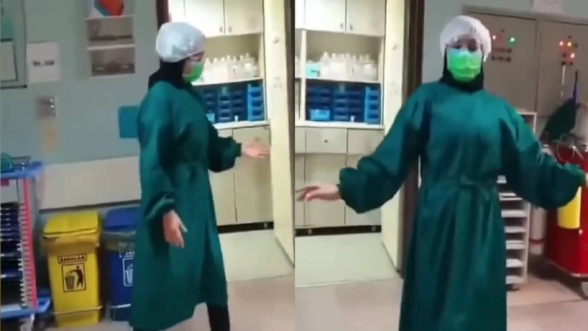بالفيديو.. وصلة رقص لممرضة إيرانية داخل الحجر الصحي للمصابين بكورونا