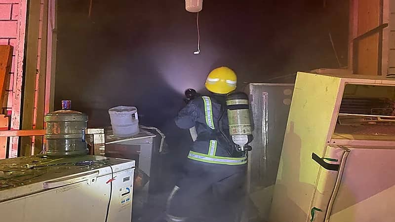 مدني سكاكا يباشر حادث انفجار