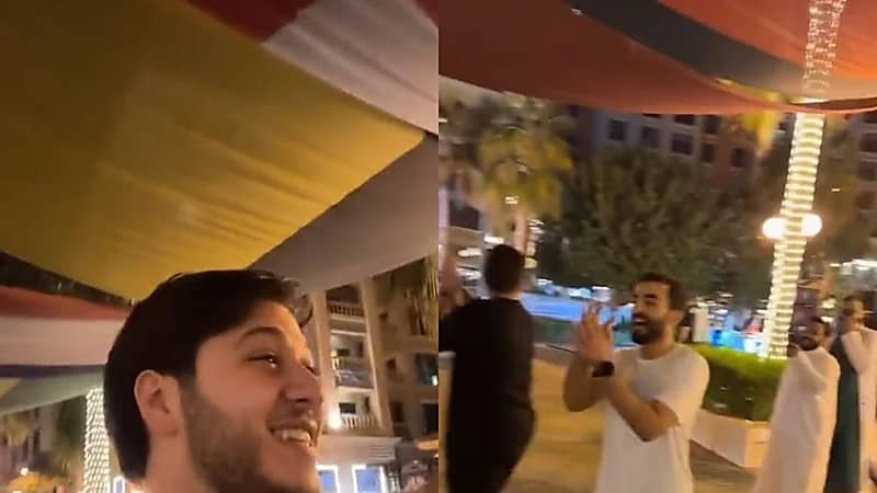 بالفيديو.. الجماهير السعودية بقطر تغني عصومي ووليد مع نجم طيور الجنة