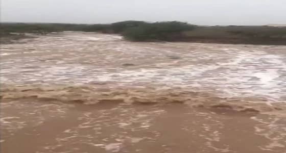 بالفيديو.. جريان سيول الأكحل جنوب المدينة المنورة