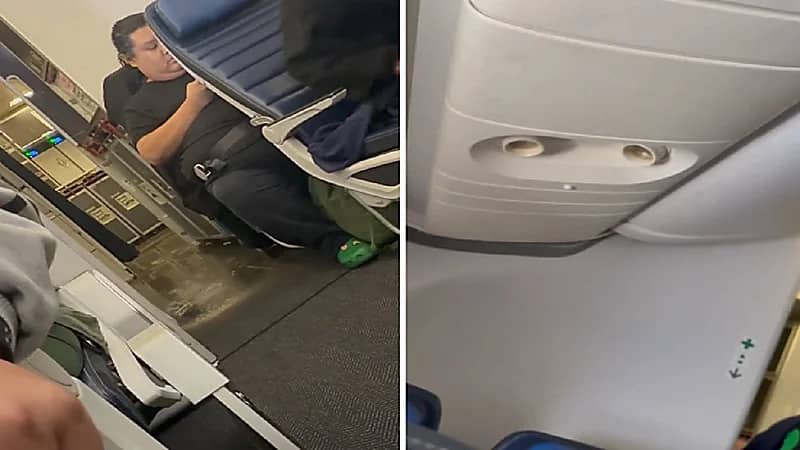 تسرب مياه من سقف طائرة أثناء طيرانها إلى طوكيو .. فيديو