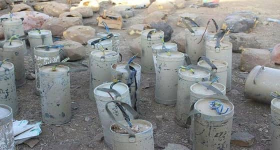 بالصور.. الجيش اليمني ينتزع 3000 لغمًا وعبوة ناسفة بصعدة