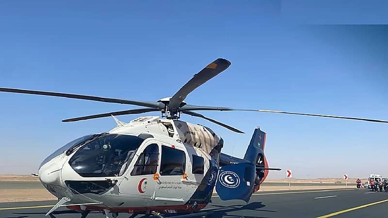 حادث تصادم بطريق القليبة تبوك والإسعاف الجوي يباشر