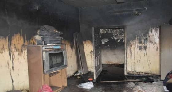 اشتعال حريق بشقة داخلها طفلين في الربوة