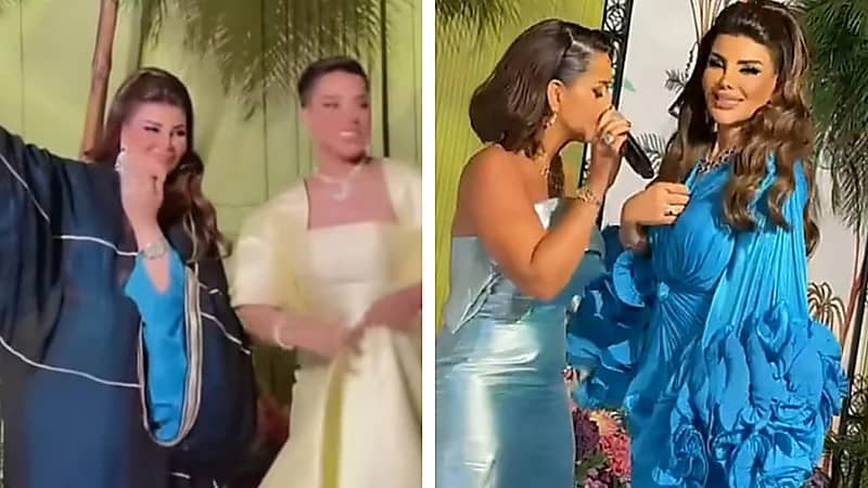 إلهام الفضالة وسلطانة تشعلان أجواء زفاف نجل جواهر بنت راكان .. فيديو