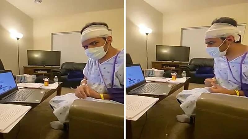 شاهد.. قصة مواطن حصل على الدكتوراة من سرير المرض رغم إصابته بالسرطان 