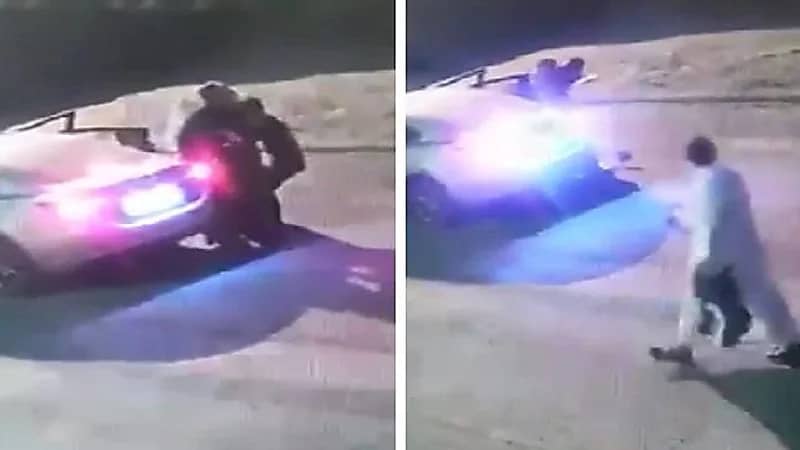 شاهد.. لحظة محاولة اختطاف شاب وسط طريق عام ووضعه في سيارة