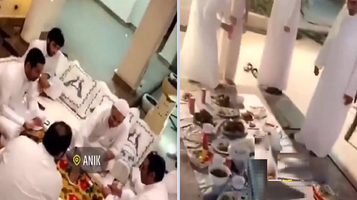 بالفيديو..مواطنون يتجمعون لتناول الطعام غير مبالين بتعليمات البقاء في المنزل