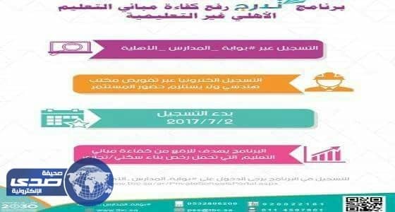 التعليم تدعم برنامج “ تدرج ” لرفع كفاءة مباني التعليم الأهلي