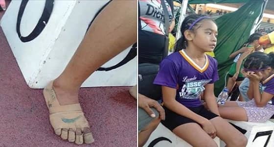 بالصور.. طفلة تفوز بـ3 ميداليات ذهبية وهي حافية القدمين