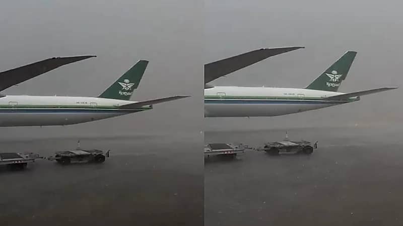 مطار الملك عبدالعزيز يطالب المسافرين بالتواصل مع شركات الطيران بسبب الأمطار الغزيرة .. فيديو