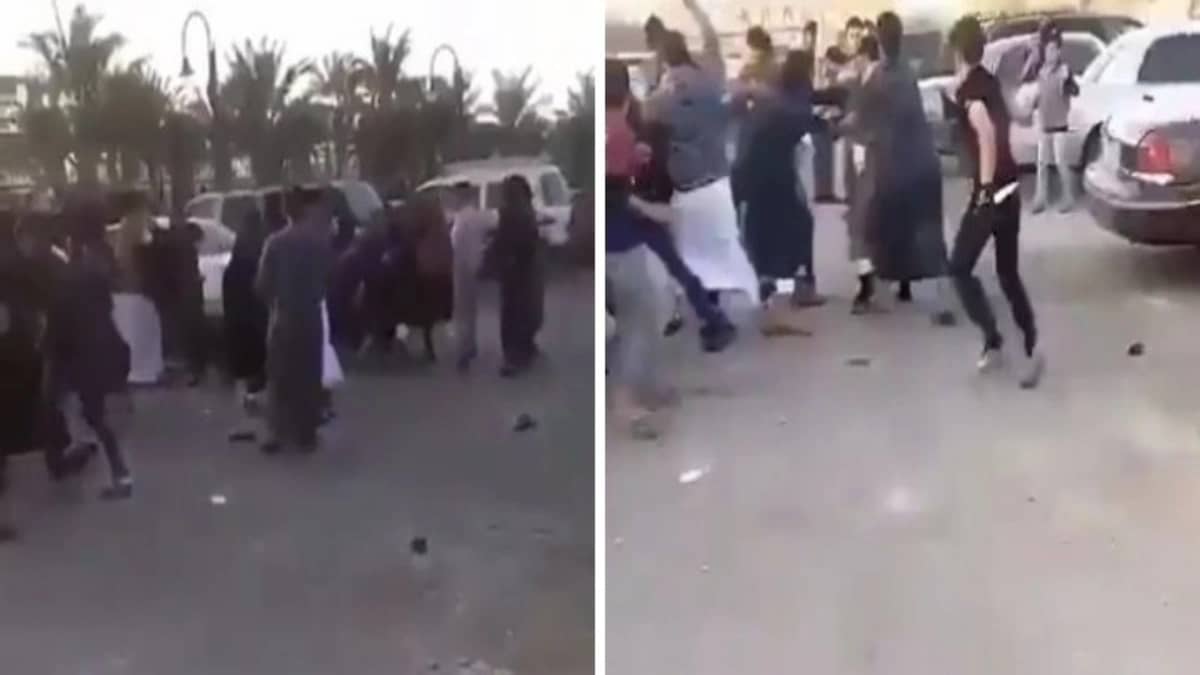 بالفيديو.. واقعة جديدة لمضاربة عنيفة بين مقيمين بالرياض